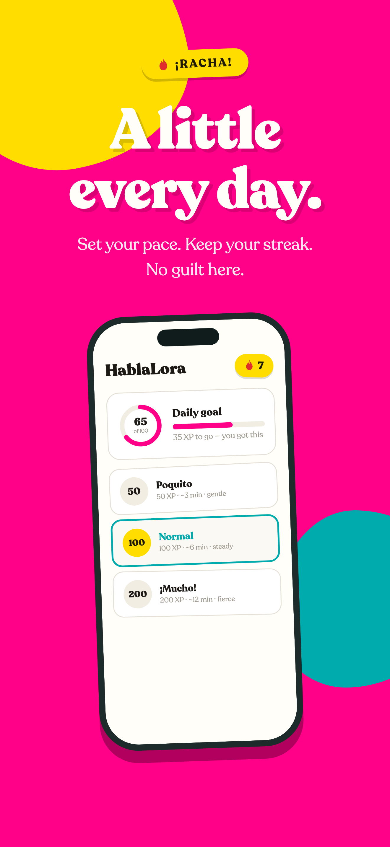 Daily goal & streak